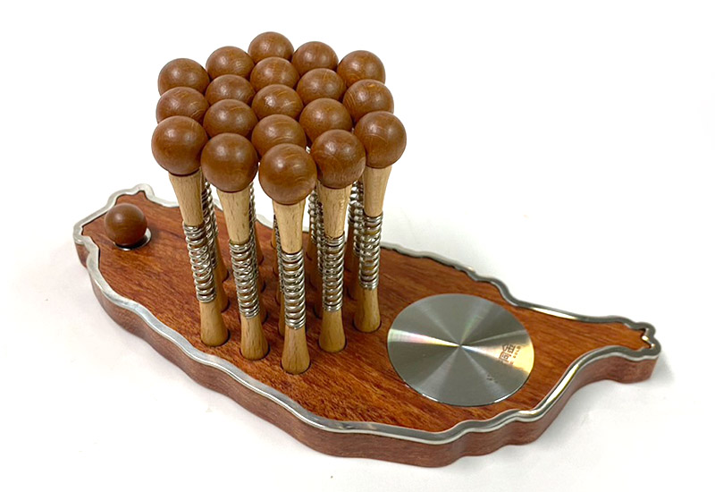 谷同金 筆插-台灣造型(玫瑰木.不鏽鋼)